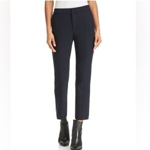 Vince Tapered Stove Pipe Pintuck Trouser Pant Navy Blue 6